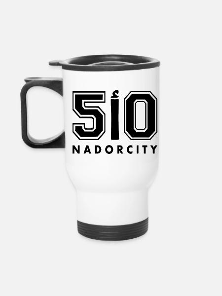 Nador kennzeichen ا 50 - Thermobecher mit Tragegriff - Weiß