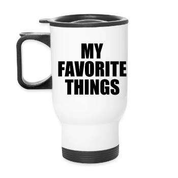 my favorite things - Thermobecher mit Tragegriff - Weiß - Hinten