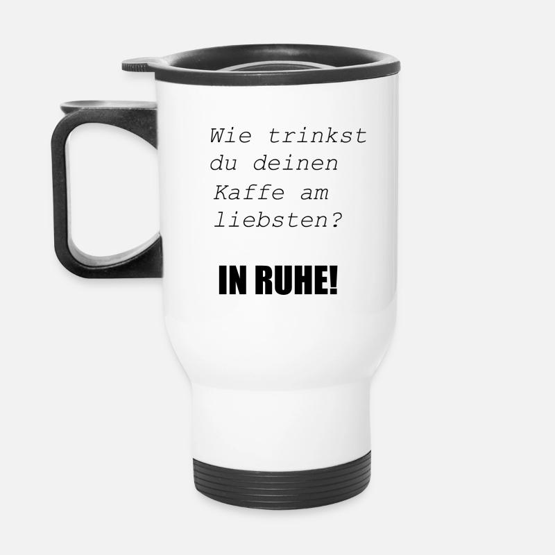 IN RUHE - Thermobecher mit Tragegriff - Weiß