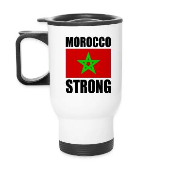 Morocco strong - Thermobecher mit Tragegriff - Weiß - Hinten