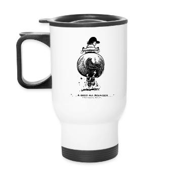Thelwell Cartoon Pony Galopp - Thermobecher mit Tragegriff - Weiß - Hinten