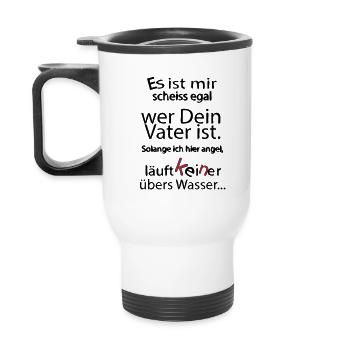 Je n'ai pas putain de soins qui est ton père - Tasse isotherme avec poignée - blanc - Dos