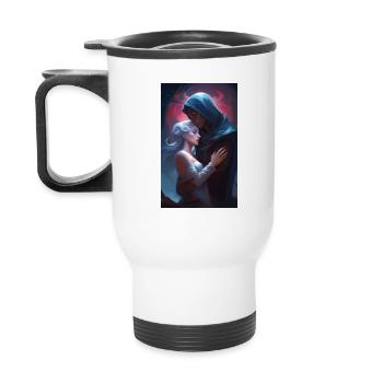 Couple fantastique éthéré passionné - Tasse isotherme avec poignée - blanc - Dos