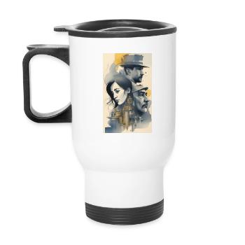 Family generations ink - Thermal mug with handle - white - Back