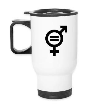 Gender Equality Symbol Emanzipation Gleichstellung - Thermobecher mit Tragegriff - Weiß - Hinten