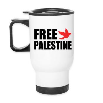 Free palestine - Tasse isotherme avec poignée - blanc - Dos