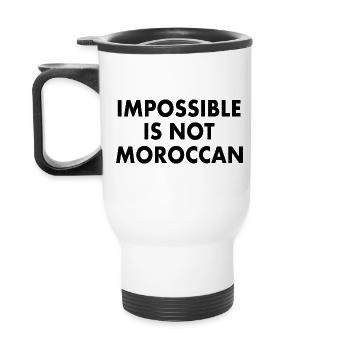 Maroc - impossible is not moroccan - Tasse isotherme avec poignée - blanc - Dos