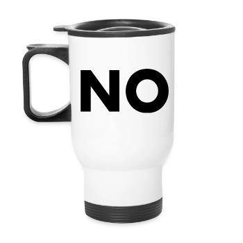 No - Thermal mug with handle - white - Back