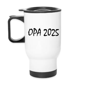 Opa 2025 - Thermobecher mit Tragegriff - Weiß - Hinten