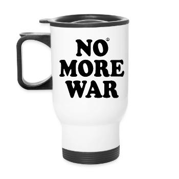 No more war - Thermal mug with handle - white - Back