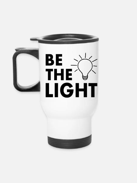 Be the light - Thermobecher mit Tragegriff - Weiß