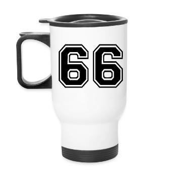 66 - Thermobecher mit Tragegriff - Weiß - Hinten