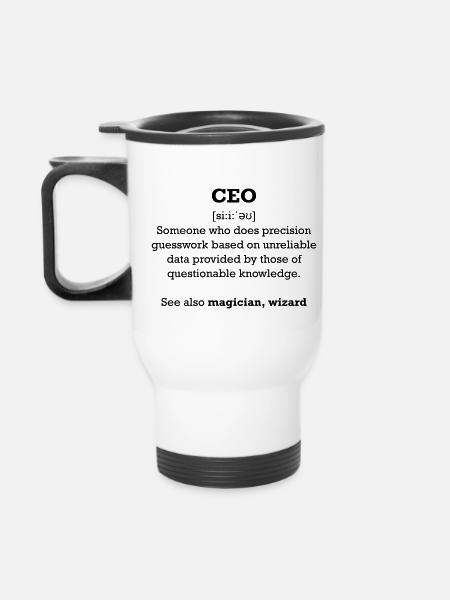 CEO - wizard - Thermobecher mit Tragegriff - Weiß