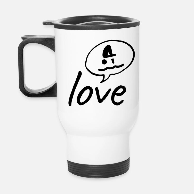 Love: Diving - Thermal mug with handle - white