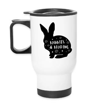 Lapins & Lecture - Tasse isotherme avec poignée - blanc - Dos