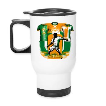 Radiant Ivory Coast - Thermal mug with handle - white - Back