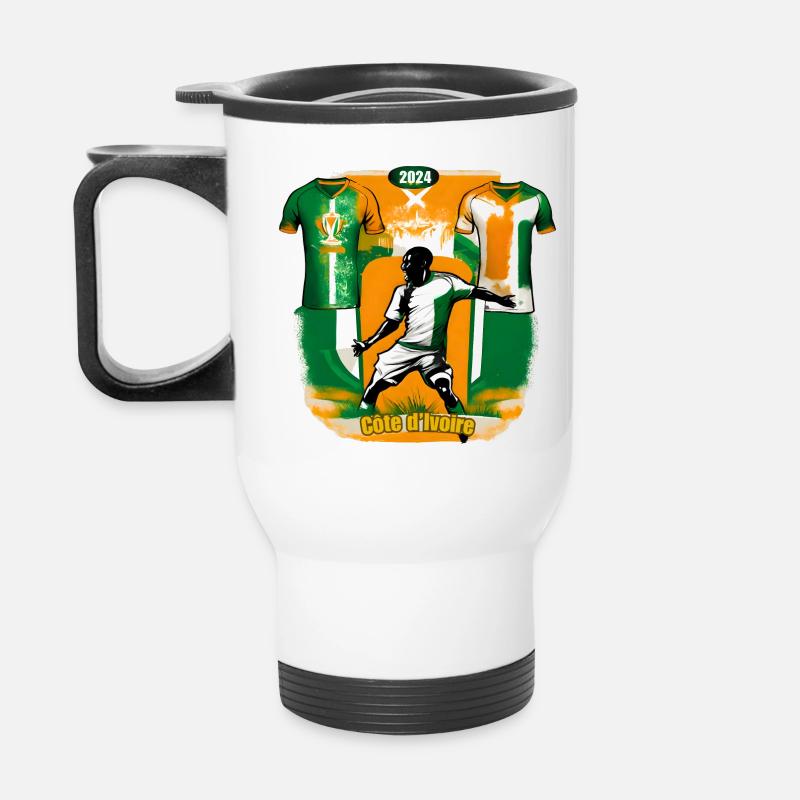 Radiant Ivory Coast - Thermal mug with handle - white