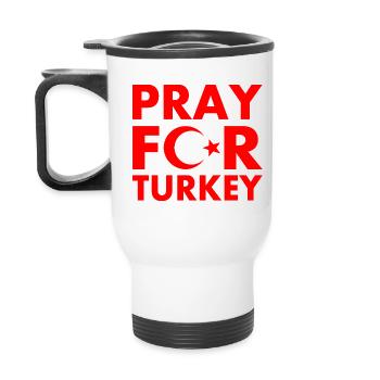 Pray for turkey - Tasse isotherme avec poignée - blanc - Dos