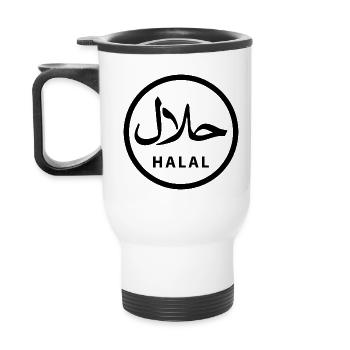 Halal حلال - Thermal mug with handle - white - Back