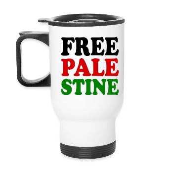 Free palestine - Tasse isotherme avec poignée - blanc - Dos