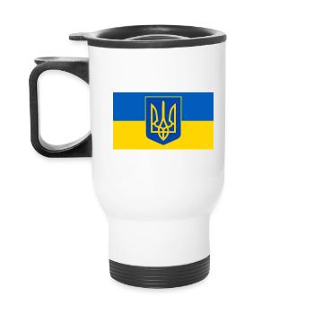 Slava ukraini - Tasse isotherme avec poignée - blanc - Dos