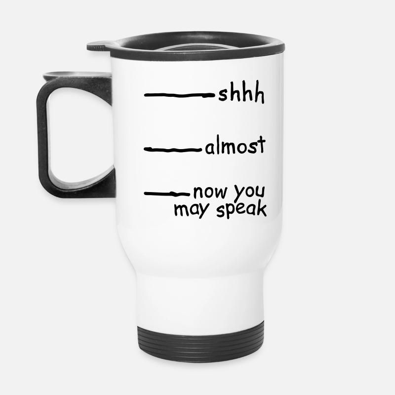 Shhh Coffee Time - Thermal mug with handle - white