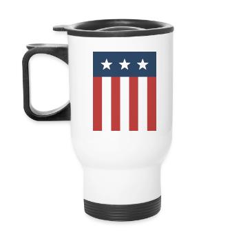 Stars and Stripes Flag - Thermal mug with handle - white - Back