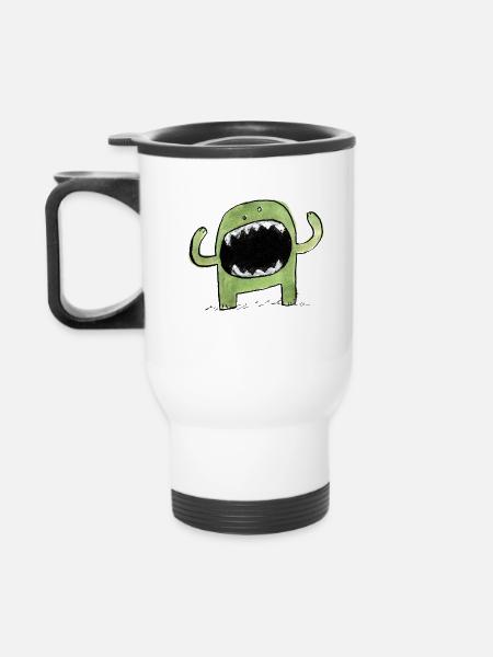 Kleine Monster - Thermobecher mit Tragegriff - Weiß