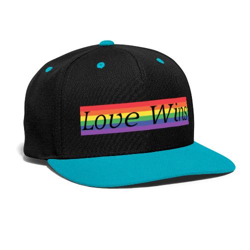 Liebe gewinnt | LGBTQ | Regenbogen - Kontrast Snapback Cap