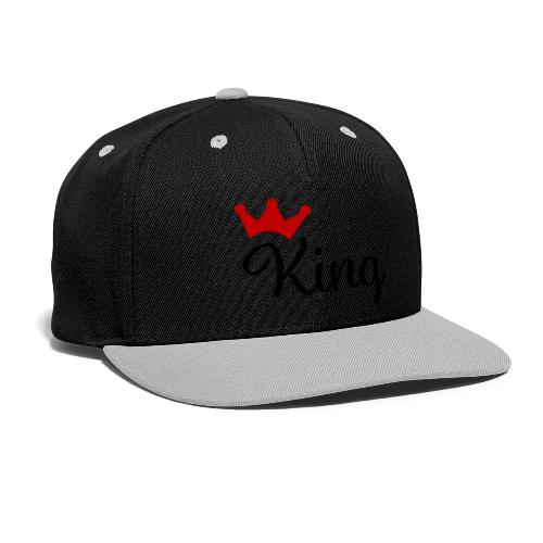 King mit Krone - Kontrast Snapback Cap