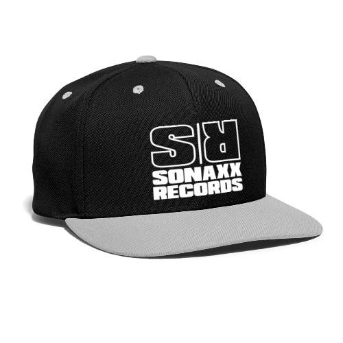 Sonaxx Records logo white (square) - Contrast Snapback Cap