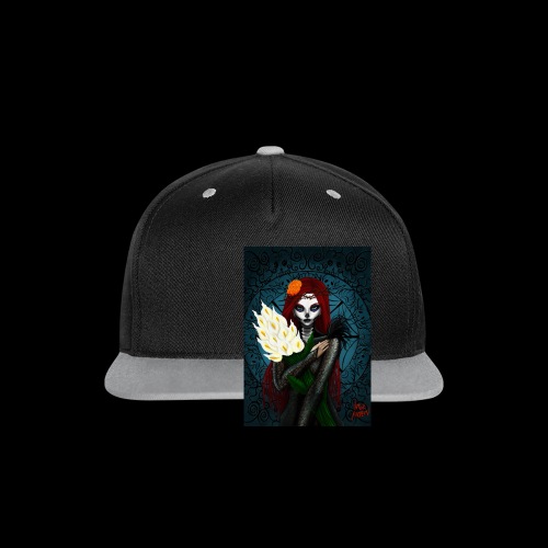 Death and lillies - Contrast Snapback Cap