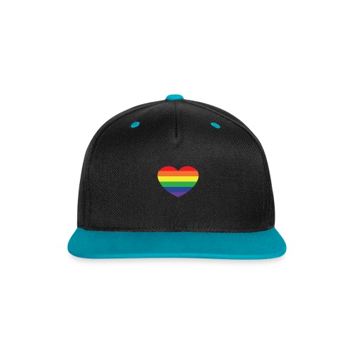 Rainbow heart - Contrast Snapback Cap