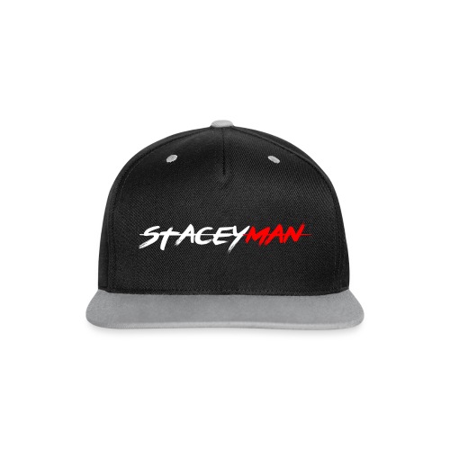 staceyman red design - Contrast Snapback Cap