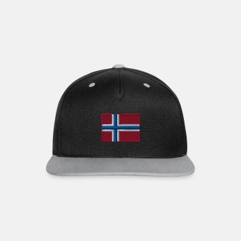 Norsk flagg (brodert) - Snapback cap