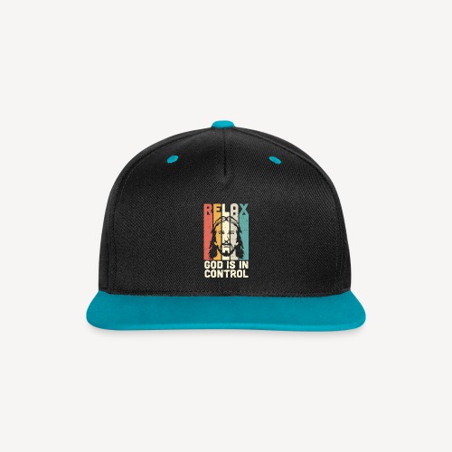 RELAX, GOD IS IN CONTROL - Contrast Snapback Cap