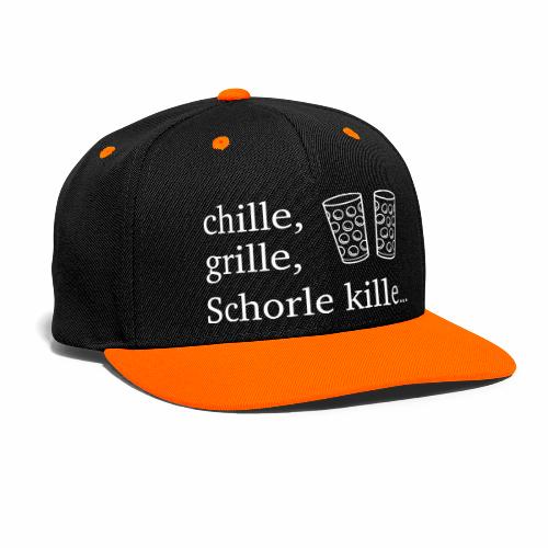 chille, grille, Schorle kille... & Dubbegläser - Kontrast Snapback Cap