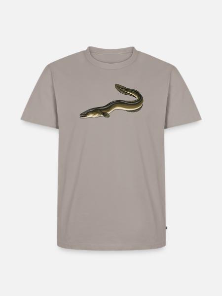 Aal Angeln - Männer Premium Bio T-Shirt - Taupe