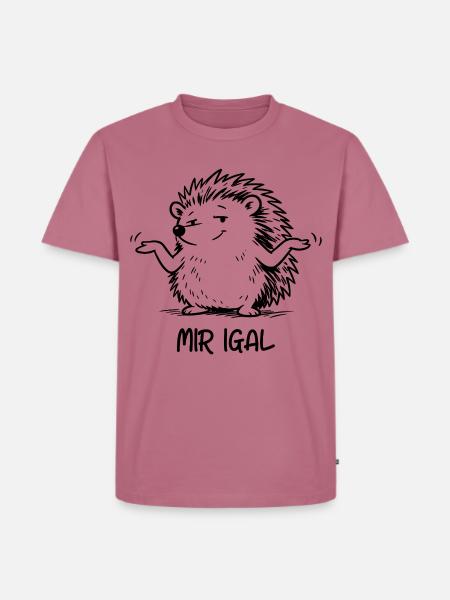 Igel egal - Mir igal - Männer Premium Bio T-Shirt - Mauve