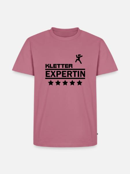 kletter expertin - Männer Premium Bio T-Shirt - Mauve