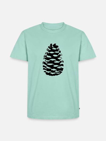 Tannenzapfen Zapfen Pine - Männer Premium Bio T-Shirt - Mint