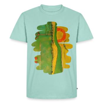 Échapper - T-shirt Premium bio Homme - menthe  - Devant - Nico (187cm)
