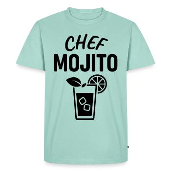 chef mojito Humour Drôles Noël - T-shirt Premium bio Homme - menthe  - Devant - Nico (187cm)
