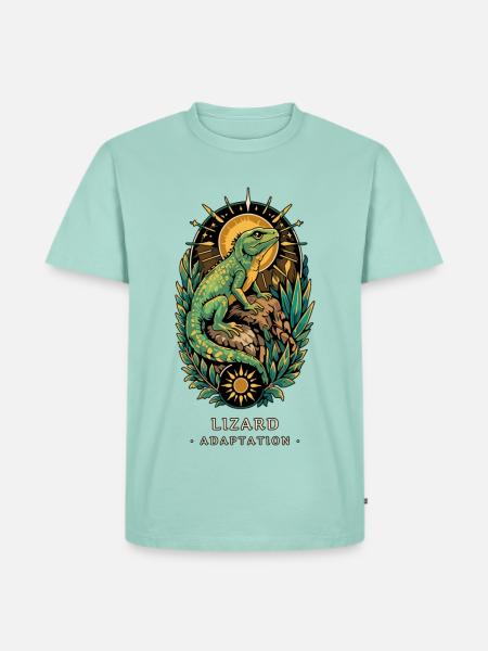 TOTEM LIZARD Adaption - Männer Premium Bio T-Shirt - Mint 