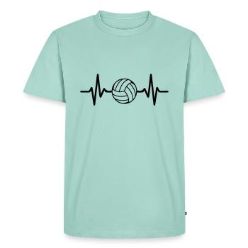 Battement de cœur du volley-ball - T-shirt Premium bio Homme - menthe  - Devant - Nico (187cm)