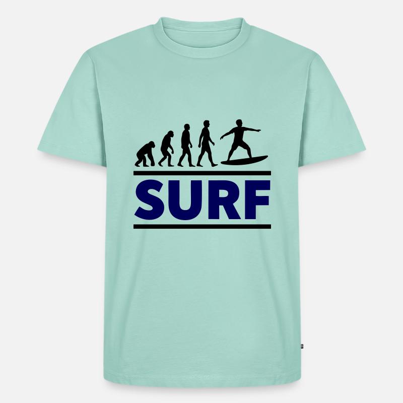 Surf Evolution - Men's Premium Organic T-Shirt - mint