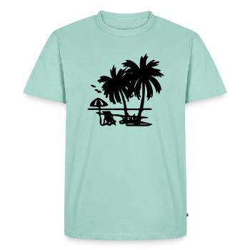 Palmier - T-shirt Premium bio Homme - menthe  - Devant - Nico (187cm)