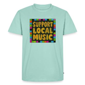 Soutenez la musique locale - T-shirt Premium bio Homme - menthe  - Devant - Nico (187cm)