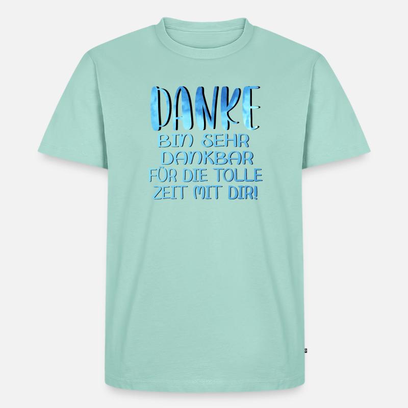 Abschiedsgeschenke - TOLLE ZEIT MIT DIR SPRÜCHE - Männer Premium Bio T-Shirt - Mint 