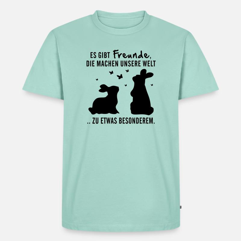 Freunde Hasen Leben - Männer Premium Bio T-Shirt - Mint 